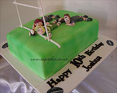 rugby field cake